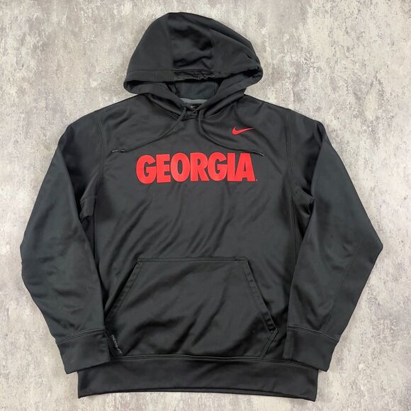 Nike Other - Nike Georgia Bulldogs Hoodie Mens Medium Black UGA Football Therma-Fit Gym